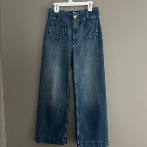 Anthropologie Dark Blue Wide Leg Jeans